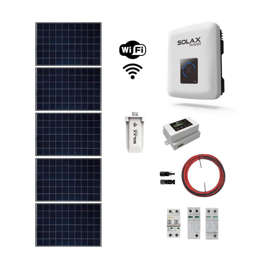 Kit Solar On Grid Iny Cero Policristalino W Kwh X Mes Solax