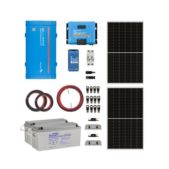 Kit Solar Off Grid 12/220V 3,6Kwh x Día 1,2KVA MPPT 70A