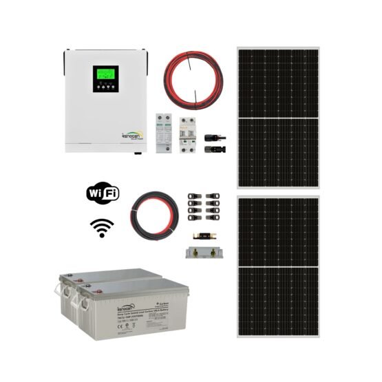Kit Solar 24/220V 3KW 3,6KWH x Día MPPT