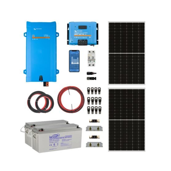 Kit Solar Off Grid UPS 12/220V 3,6Kwh x Día 1,6KVA MPPT 70A