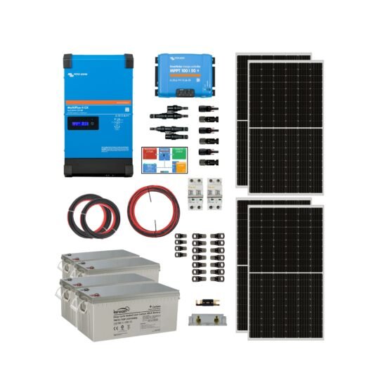 Kit Solar Off Grid UPS 24/220V 7,2Kwh x Día 3KVA MPPT 45A