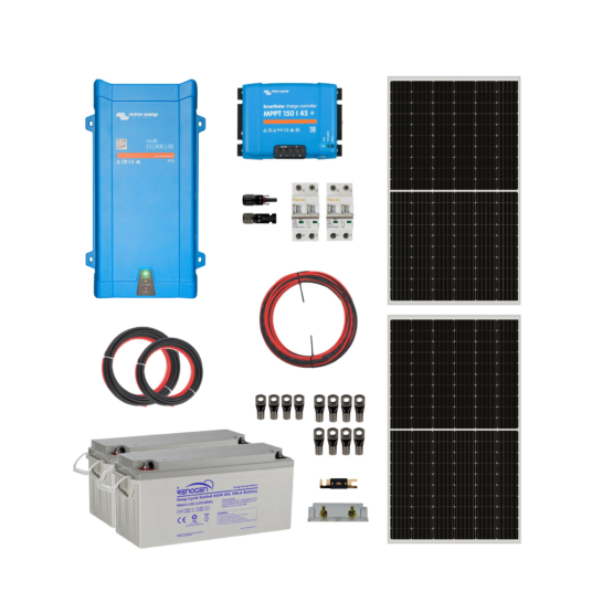 Kit Solar Off Grid UPS 12/220V 3,6Kwh x Día 800VA MPPT 45A
