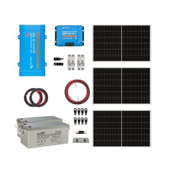 Kit Solar Off Grid 24/220V 4,8Kwh x Día 500VA MPPT 45A