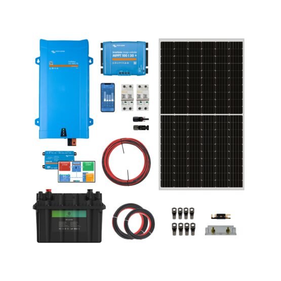 Kit Solar Off Grid UPS 12/220V 1,8Kwh x Día 1,6KVA MPPT 30A Litio