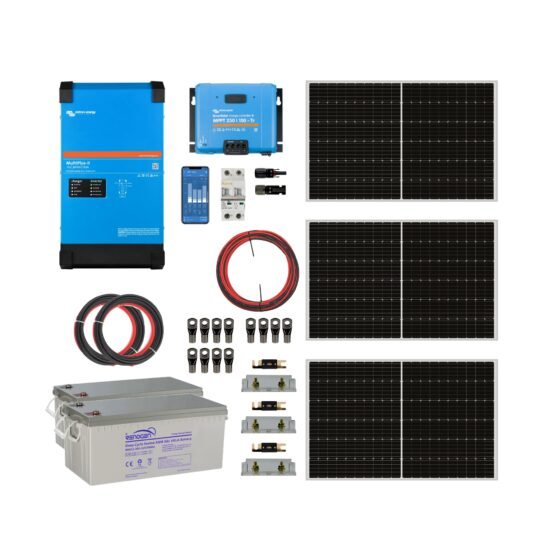 Kit Solar Off Grid UPS 12/220V 5,4Kwh x Día 3KVA MPPT 100A