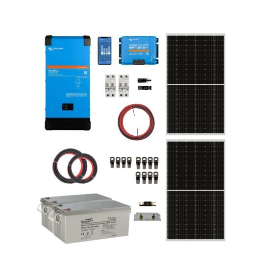 Kit Solar Off Grid UPS 24/220V 3,6Kwh x Día 2KVA MPPT 35A
