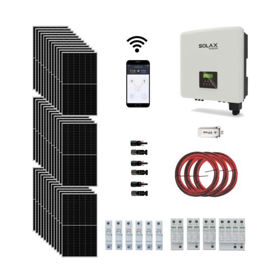 Kit Solar Híbrido On Grid Trifásico 15KVA 72KWH x Día