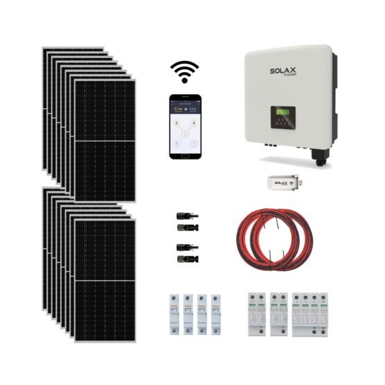 Kit Solar Híbrido On Grid Trifásico 6KVA 32KWH x Día